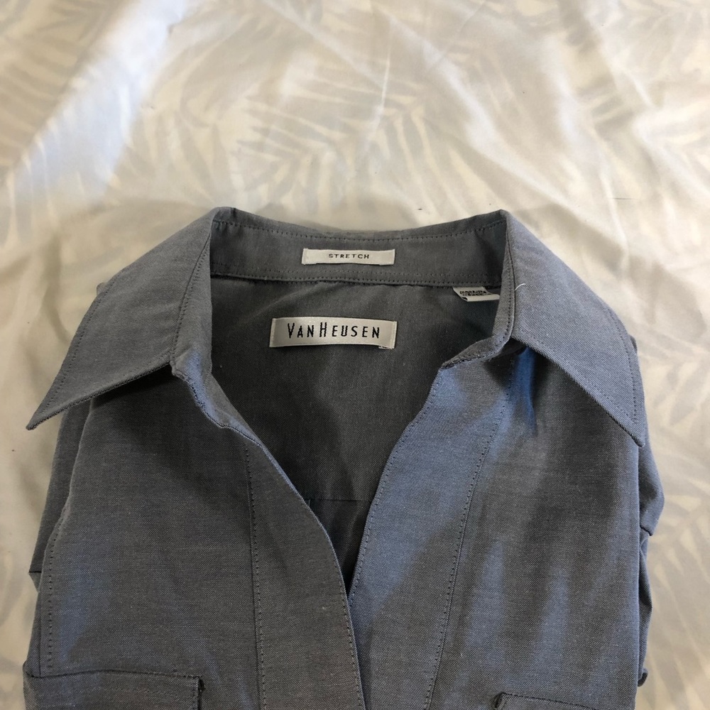 Van Heusen button up blouse 3/4 sleeve M - Picture 5 of 5